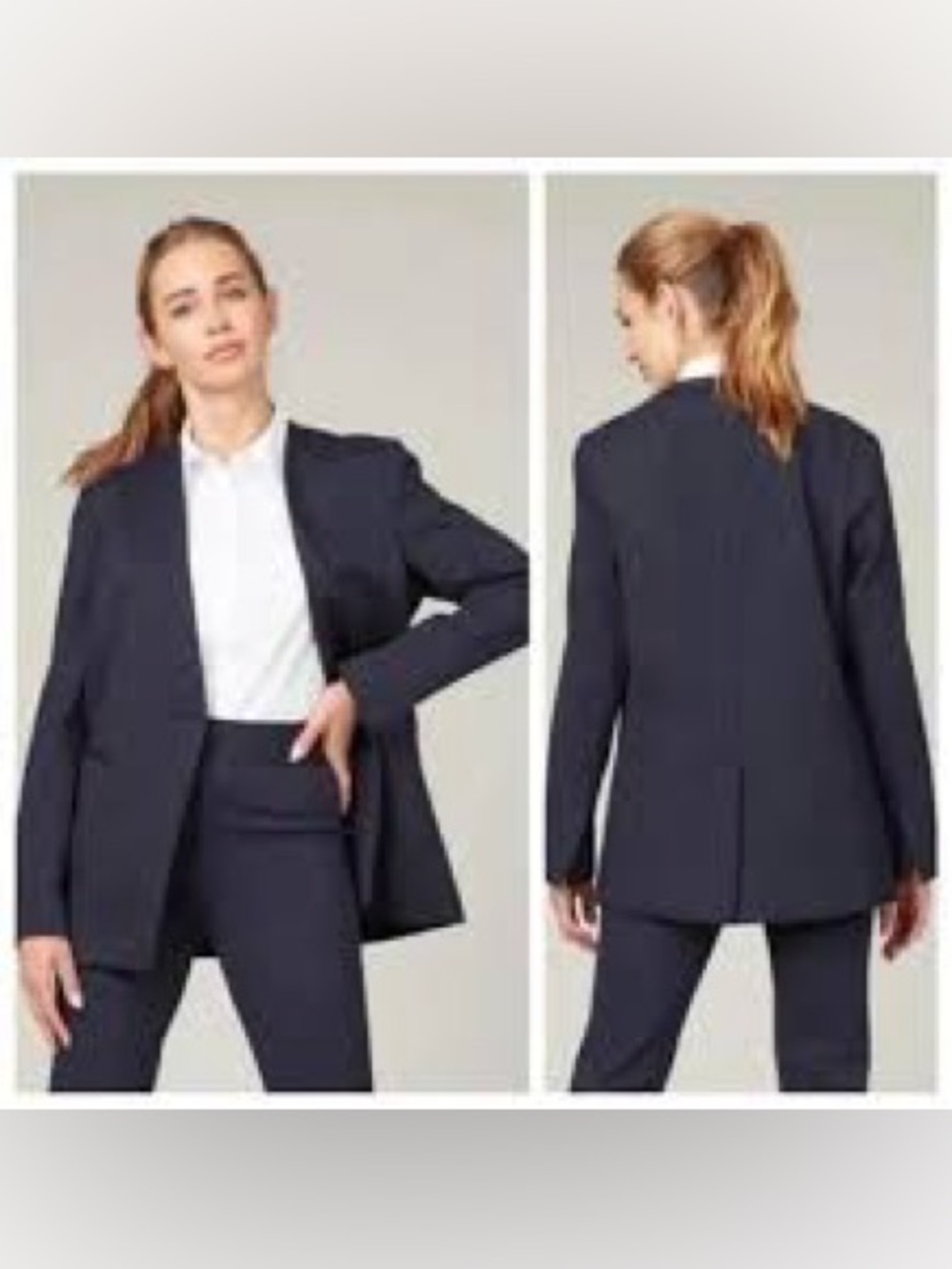 SPANX Navy Structured Blazer